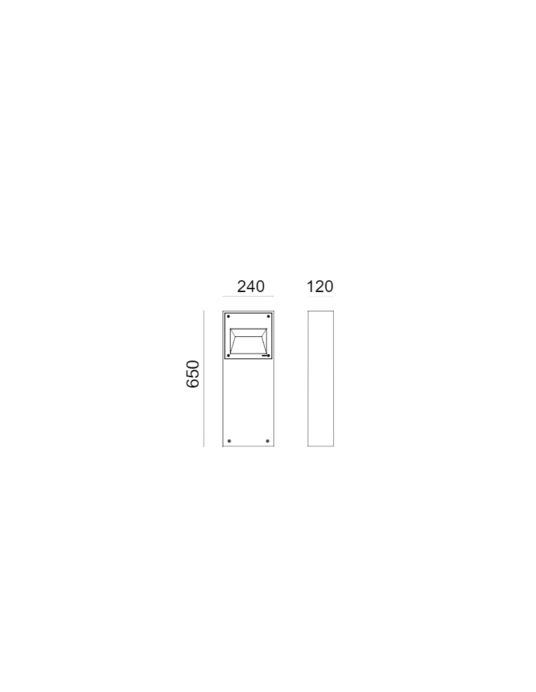 Standing garden lamps - Norlys Namsos 65cm LED 8.4W 523lm 3000K Standing IP65 Graphite 1932GR - product kolory-swiatla.pl 2