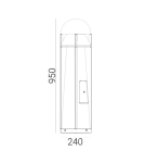 Standing garden lamps - Norlys Narvik 95cm LED 21.8W 556lm 3000K Standing IP65 Aluminum 557AL - product 2
