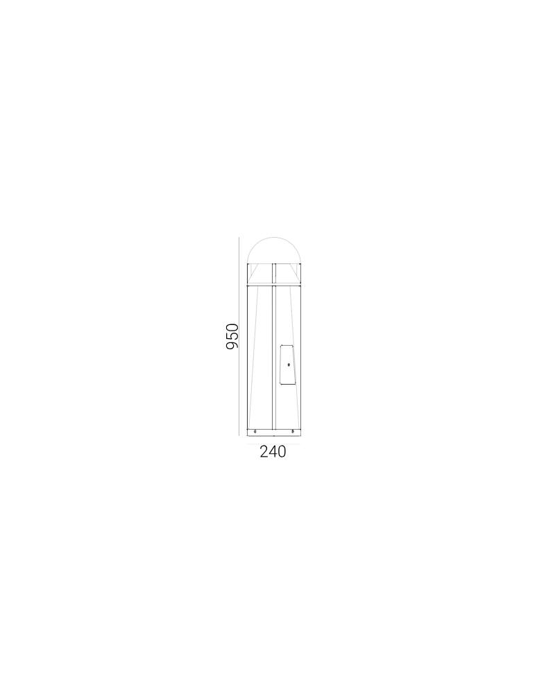 Standing garden lamps - Norlys Narvik 95cm LED 21.8W 556lm 3000K Standing IP65 Aluminum 557AL - product kolory-swiatla.pl 2