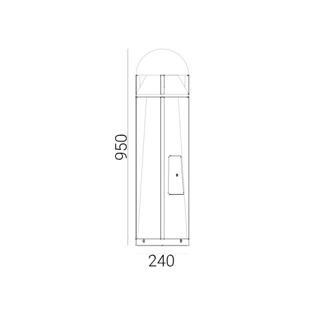 Norlys Narvik 95cm LED 21,8W 556lm 3000K Stojąca IP65 Aluminium 557AL