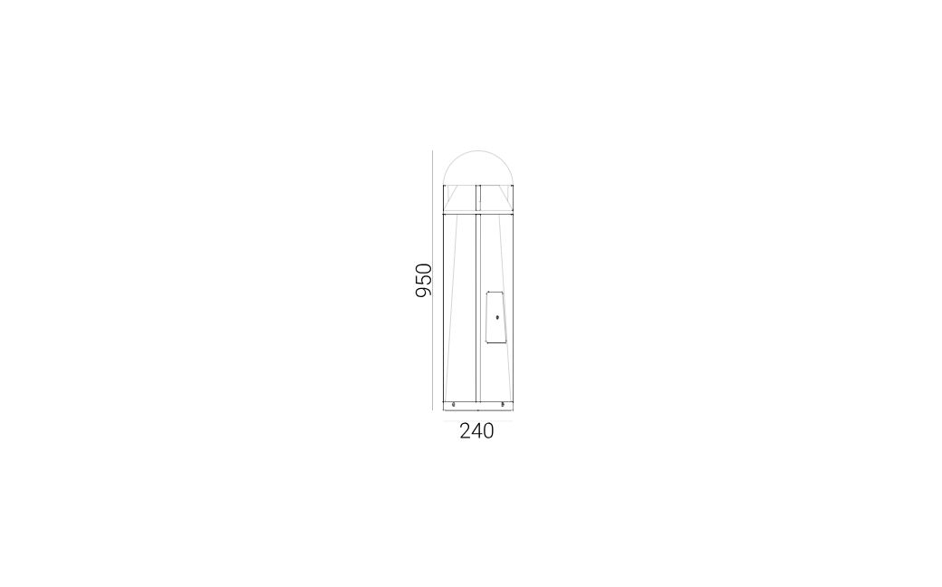 Norlys Narvik 95cm LED 21,8W 556lm 3000K Stojąca IP65 Aluminium 557AL