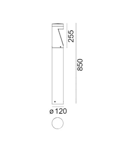 Norlys Oppland 85cm LED 9.3W 301lm 3000K Standing IP65 Graphite 1321GR - product 2