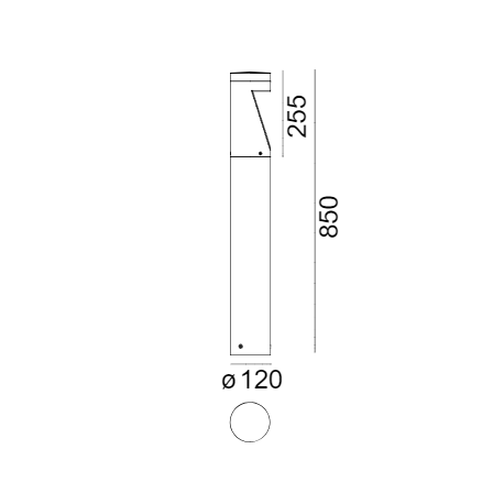 Norlys Oppland 85cm LED 9,3W 301lm 3000K Stojąca IP65 Grafit 1321GR