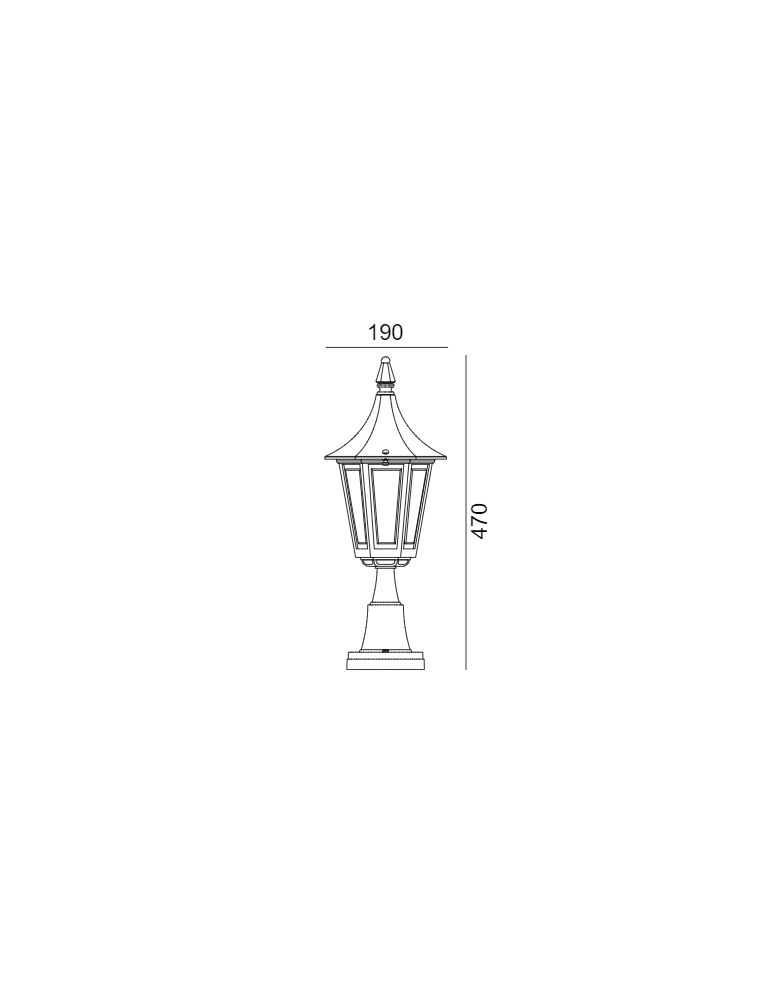 Standing garden lamps - Norlys Rimini 47cm 1xE27 Standing IP65 Black 250B - product kolory-swiatla.pl 2