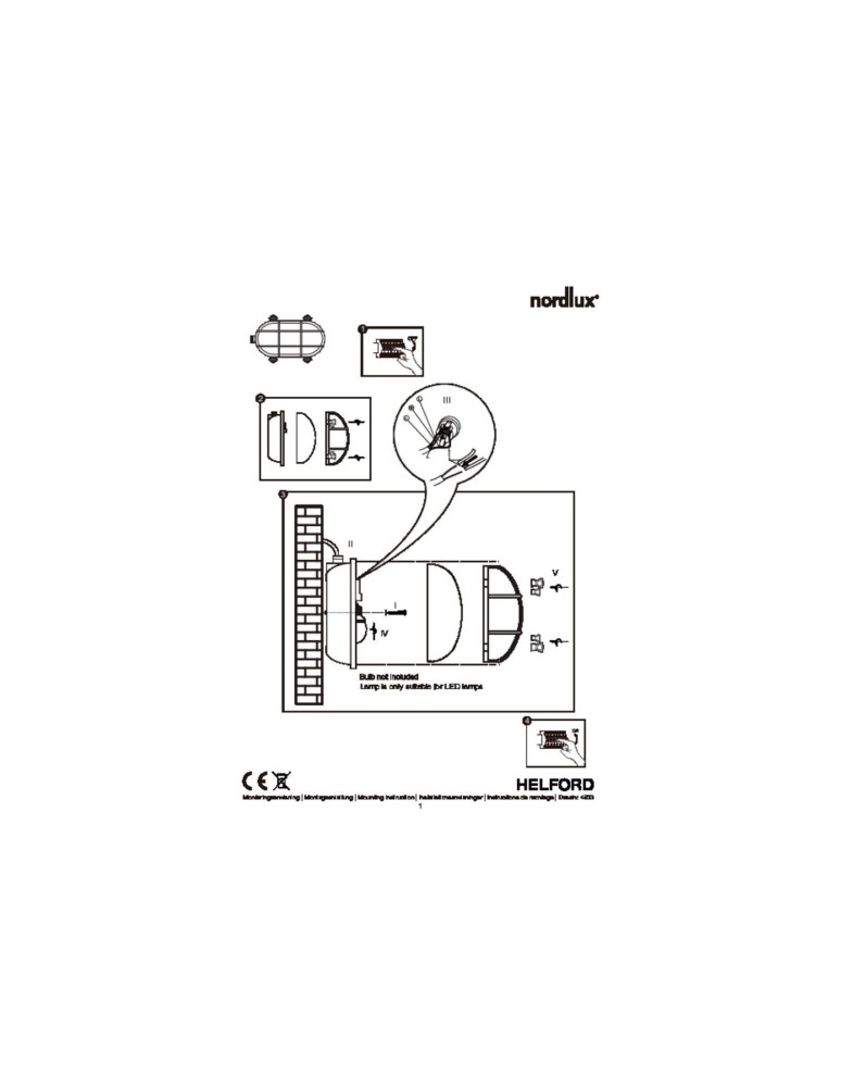 Outdoor wall lamps - NORDLUX HELFORD Wall Lamp E27 12.5W Brass 49031035 - product kolory-swiatla.pl 6