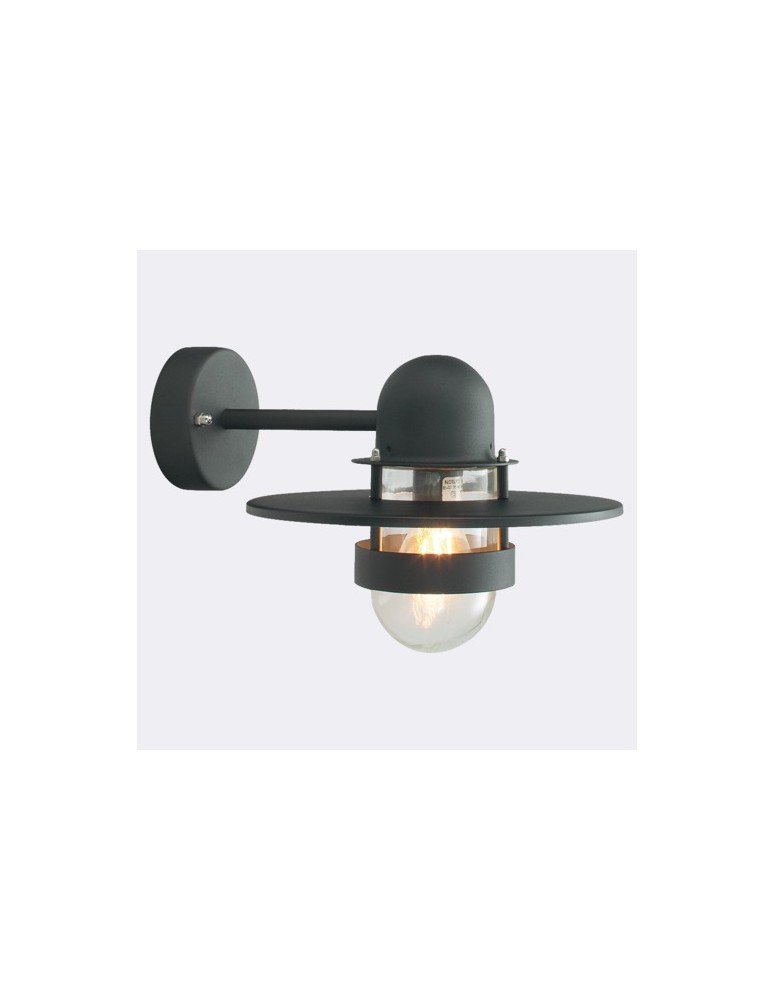 Outdoor wall lamps - Norlys Bergen Wall lamp 1xE27 IP65 Black 270B - product kolory-swiatla.pl 1