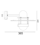 Outdoor wall lamps - Norlys Bergen Wall lamp 1xE27 IP65 Black 270B - product 2