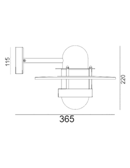 Norlys Bergen Kinkiet 1xE27 IP65 Czarny 270B - produkt 2