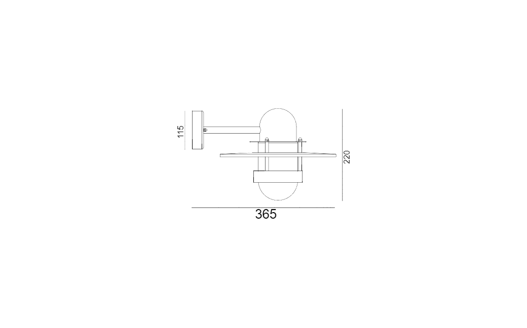 Norlys Bergen Kinkiet 1xE27 IP65 Czarny 270B