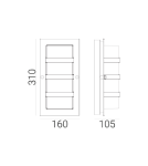 Outdoor wall lamps - Norlys Boden LED wall lamp 8W 451lm 3000K IP65 Black 866B - product 2