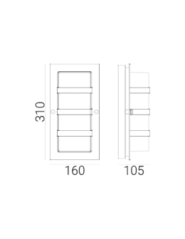 Norlys Boden Kinkiet LED 8W 451lm 3000K IP65 Czarny 866B - produkt 2