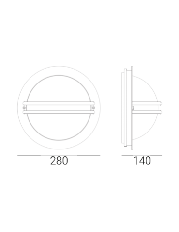 Norlys Bremen LED wall lamp 10W 532lm 3000K IP65 Black 637B - product 2