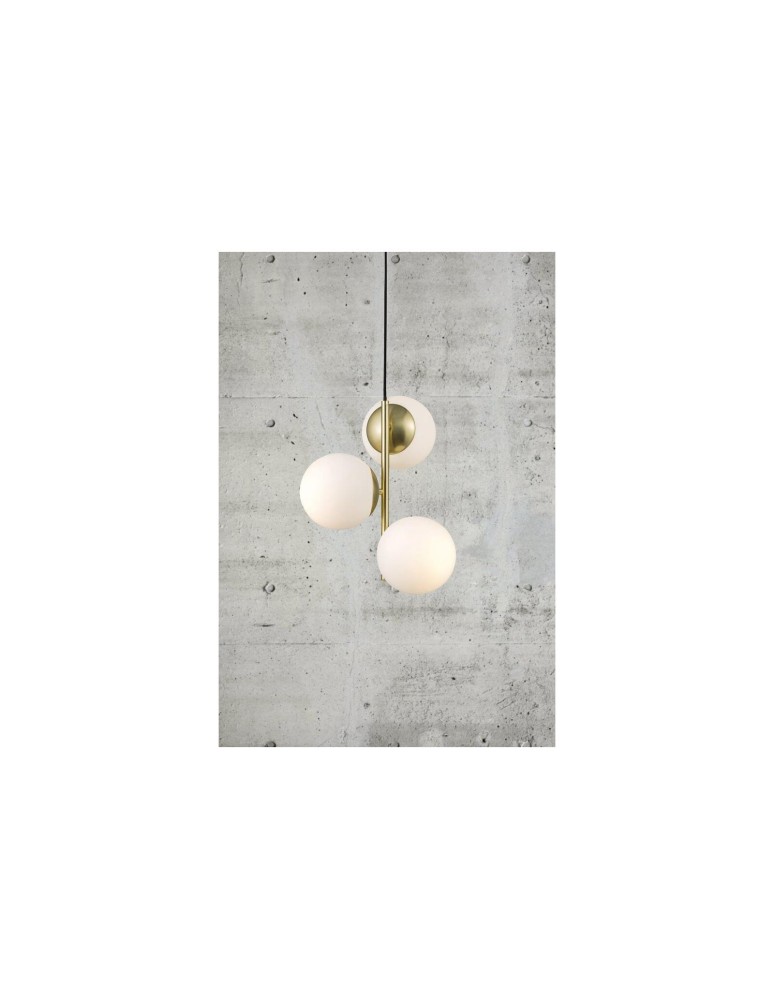 Pendant lamps spheres - NORDLUX LILLY Pendant Lamp E14 3X40W Metal Brass 48603035 - product kolory-swiatla.pl 3