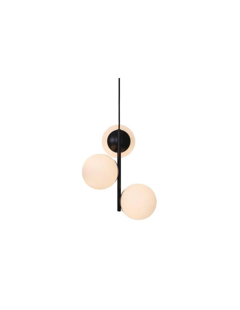 Pendant lamps spheres - NORDLUX LILLY Pendant Lamp E14 3X40W Metal Black 48603003 - product kolory-swiatla.pl 1