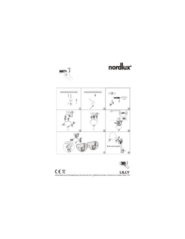 NORDLUX LILLY Lampa Wisząca E14 3X40W Metal Czarny 48603003 - produkt 2