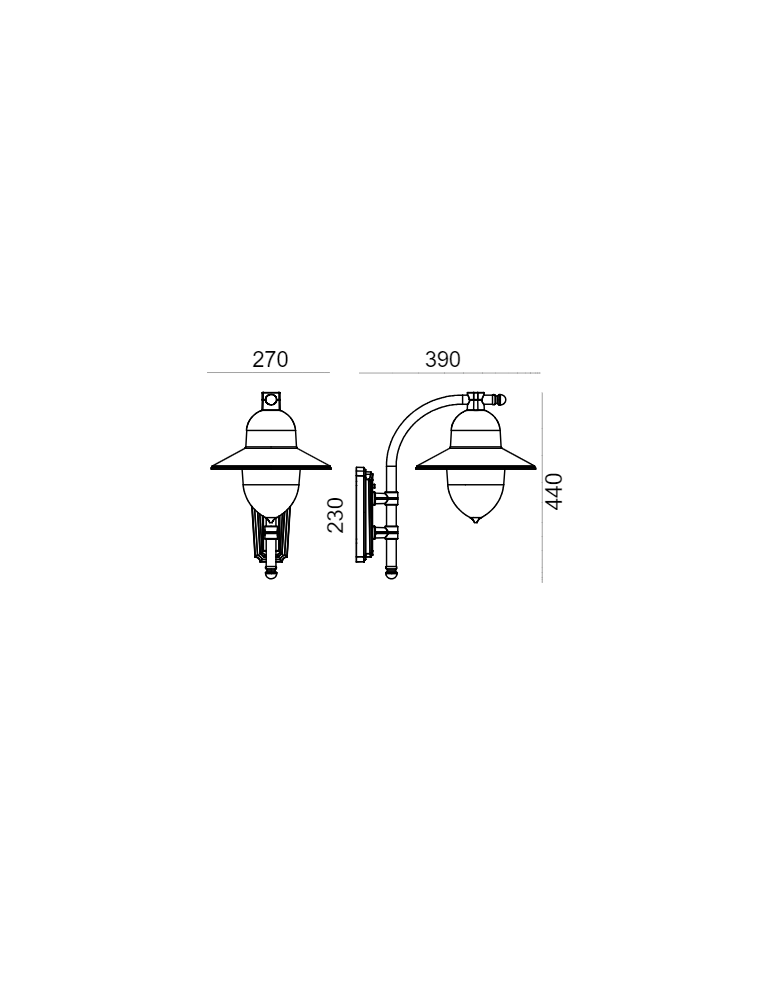 Outdoor wall lamps - Norlys Como Wall lamp 1xE27 IP65 Black 370B - product kolory-swiatla.pl 2
