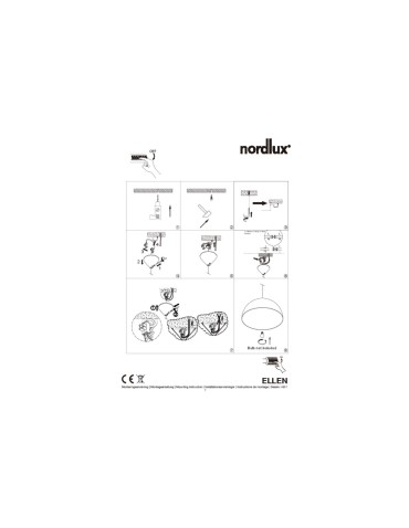 NORDLUX ELLEN Lampa Wisząca E27 40W Metal Biały 48573001 - produkt 2
