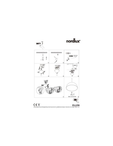NORDLUX ELLEN Lampa Wisząca E27 40W Metal Biały 48563001 - produkt 2