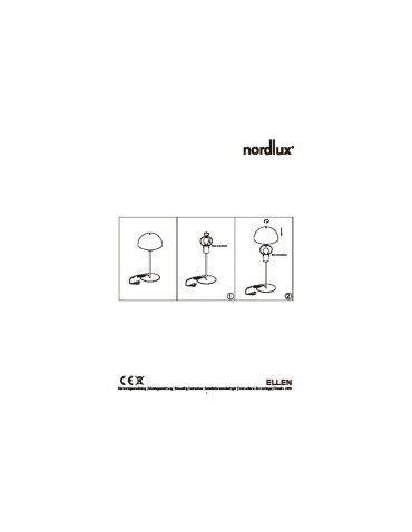 NORDLUX ELLEN Lampa Stołowa E14 40W Metal Czarny 48555003 - produkt 2