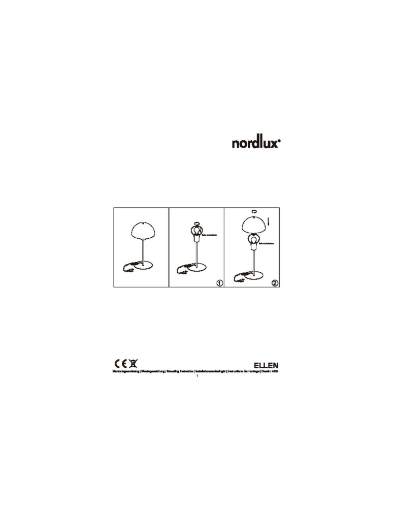 Scandinavian style table lamps - NORDLUX ELLEN Table Lamp E14 40W Metal Black 48555003 - product kolory-swiatla.pl 2