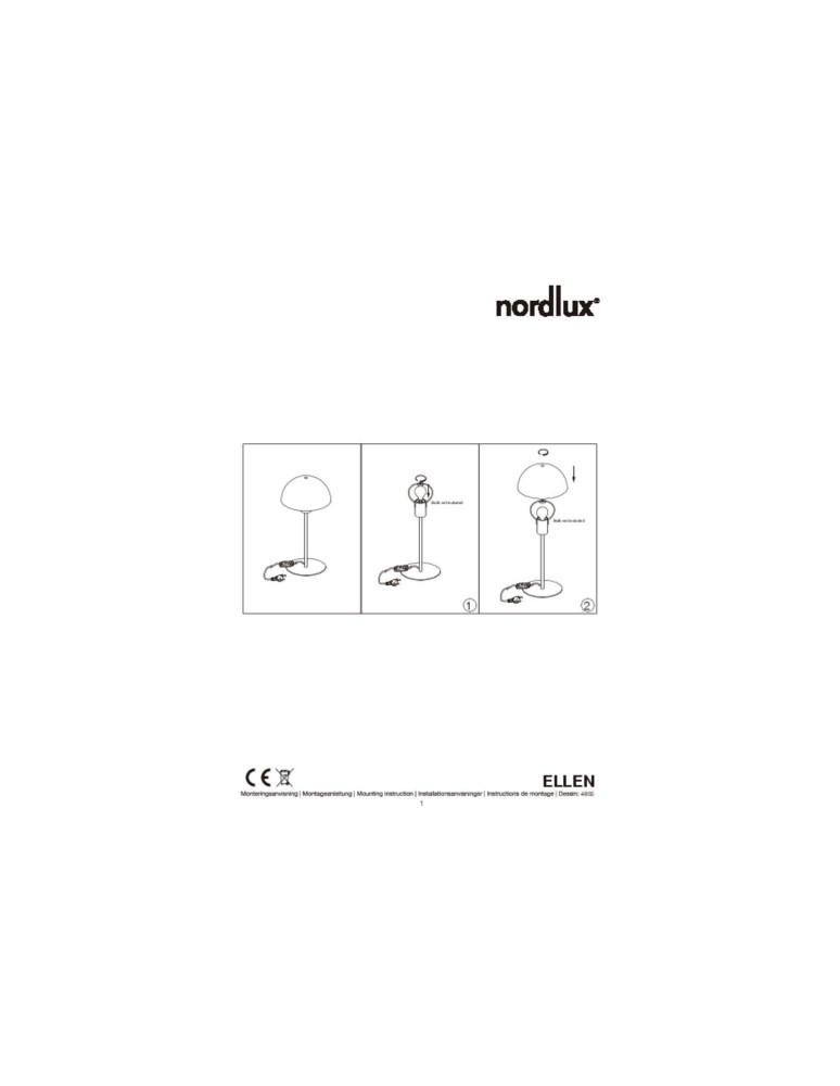 Scandinavian style table lamps - NORDLUX ELLEN Table Lamp E14 40W Metal White 48555001 - product kolory-swiatla.pl 2