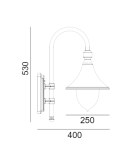 Outdoor wall lamps - Norlys Florence Wall lamp 1xE27 IP65 Black 800A/B - product 2