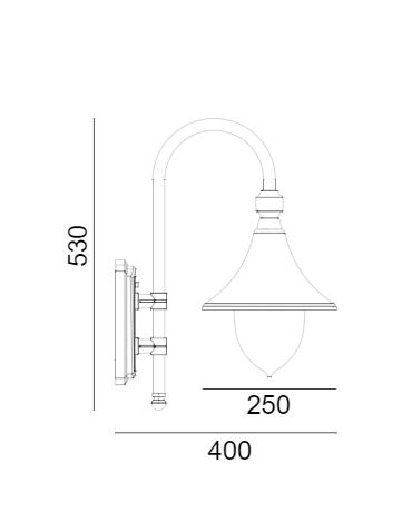 Norlys Florence Wall lamp 1xE27 IP65 Black 800A/B - product 2