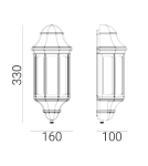 Outdoor wall lamps - Norlys Genoa Mini Wall lamp 1xE27 IP65 black 175B - product 2