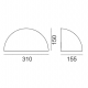 Norlys Halden Kinkiet LED 8,5W 682lm 3000K IP65 Aluminium 517AL