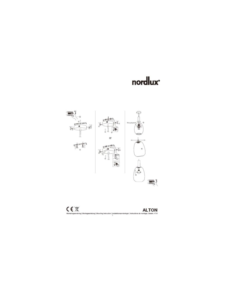 Scandinavian style pendant lamps - NORDLUX ALTON Pendant Lamp E27 60W Black 47303047 - product kolory-swiatla.pl 6