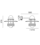 Outdoor wall lamps - Norlys Helsinki Wall lamp 1xE27 IP65 Graphite 886GR - product 2