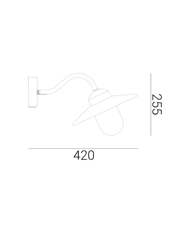 Norlys Karlstad Wall lamp 1xE27 IP65 Black 230B - product 2