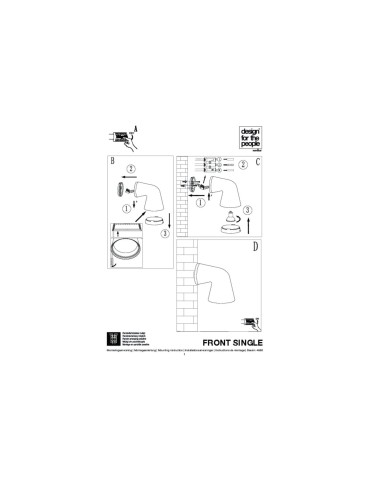 NORDLUX FRONT Lampa Ścienna GU10 28W Aluminium Czarny 46801003 - produkt 2