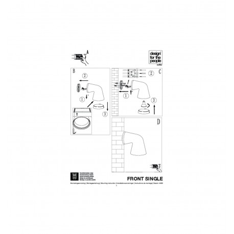 NORDLUX FRONT Lampa Ścienna GU10 28W Aluminium Czarny 46801003