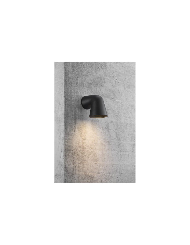 Outdoor wall lamps - NORDLUX FRONT GU10 28W Aluminum Wall Lamp Black 46801003 - product kolory-swiatla.pl 3