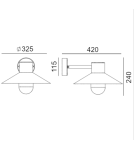 Outdoor wall lamps - Norlys Lund Wall lamp 1xE27 IP65 Black 290B - product 2
