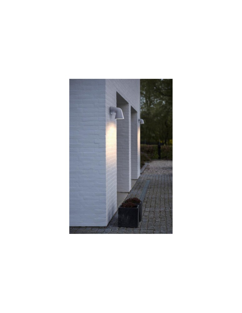 Outdoor wall lamps - NORDLUX FRONT GU10 28W Aluminum White Wall Lamp 46801001 - product kolory-swiatla.pl 4