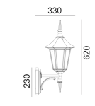 Outdoor wall lamps - Norlys Modena Wall lamp 1xE27 IP65 Black 350B - product 2