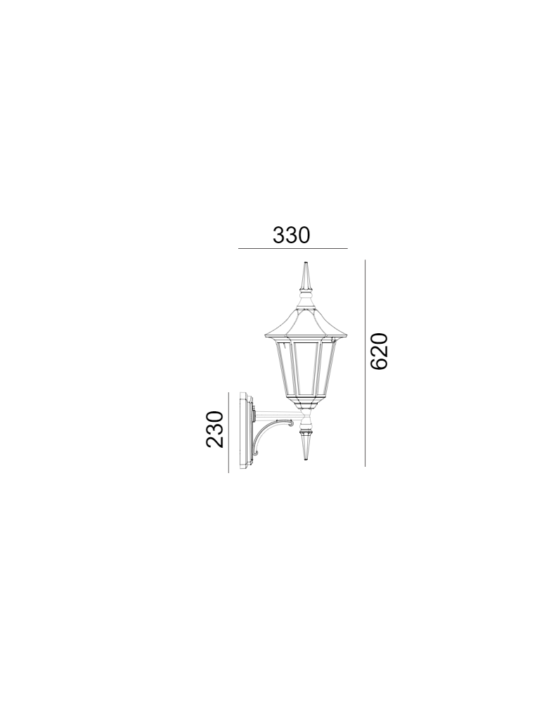 Outdoor wall lamps - Norlys Modena Wall lamp 1xE27 IP65 Black 350B - product kolory-swiatla.pl 2