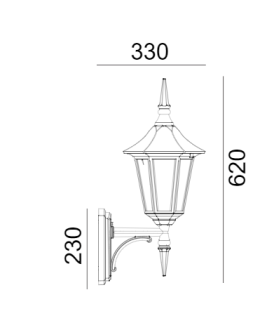 Norlys Modena Kinkiet 1xE27 IP65 Czarny 350B - produkt 2