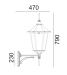 Outdoor wall lamps - Norlys Modena BIG Wall lamp 1xE27 IP65 Black 380B - product 2