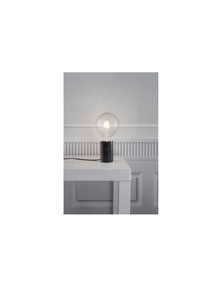 Scandinavian style table lamps - NORDLUX SIV Table Lamp E27 60W Marble Black 45875003 - product kolory-swiatla.pl 3