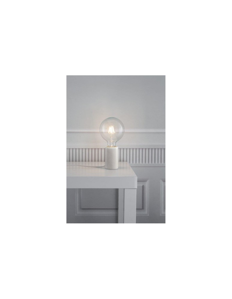 Scandinavian style table lamps - NORDLUX SIV Table Lamp E27 60W Marble White 45875001 - product kolory-swiatla.pl 2