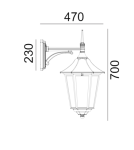 Outdoor wall lamps - Norlys Modena BIG Wall lamp 1xE27 IP65 Black 381B - product 3