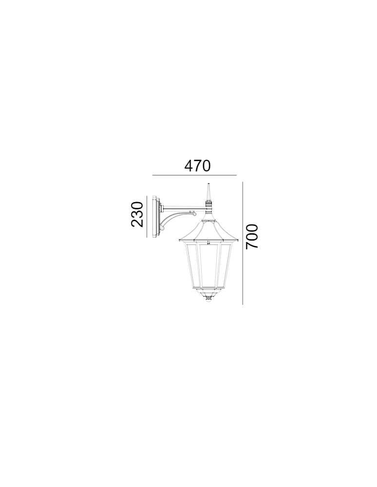 Outdoor wall lamps - Norlys Modena BIG Wall lamp 1xE27 IP65 Black 381B - product kolory-swiatla.pl 3