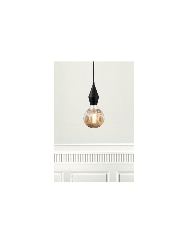 Pendant lamps bulbs - NORDLUX AUD Pendant Lamp E27 60W Metal Black 45643003 - product kolory-swiatla.pl 2