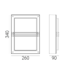 Outdoor wall lamps - Norlys Nordkapp LED wall lamp 10W 387lm IP65 Aluminum 1620AL - product 2