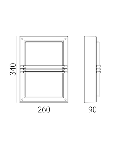 Norlys Nordkapp LED wall lamp 10W 387lm IP65 Aluminum 1620AL - product 2
