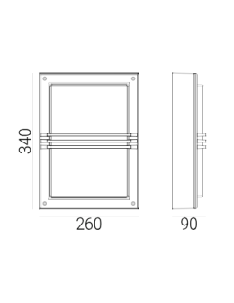 Norlys Nordkapp LED wall lamp 10W 387lm IP65 Aluminum 1620AL - product 2