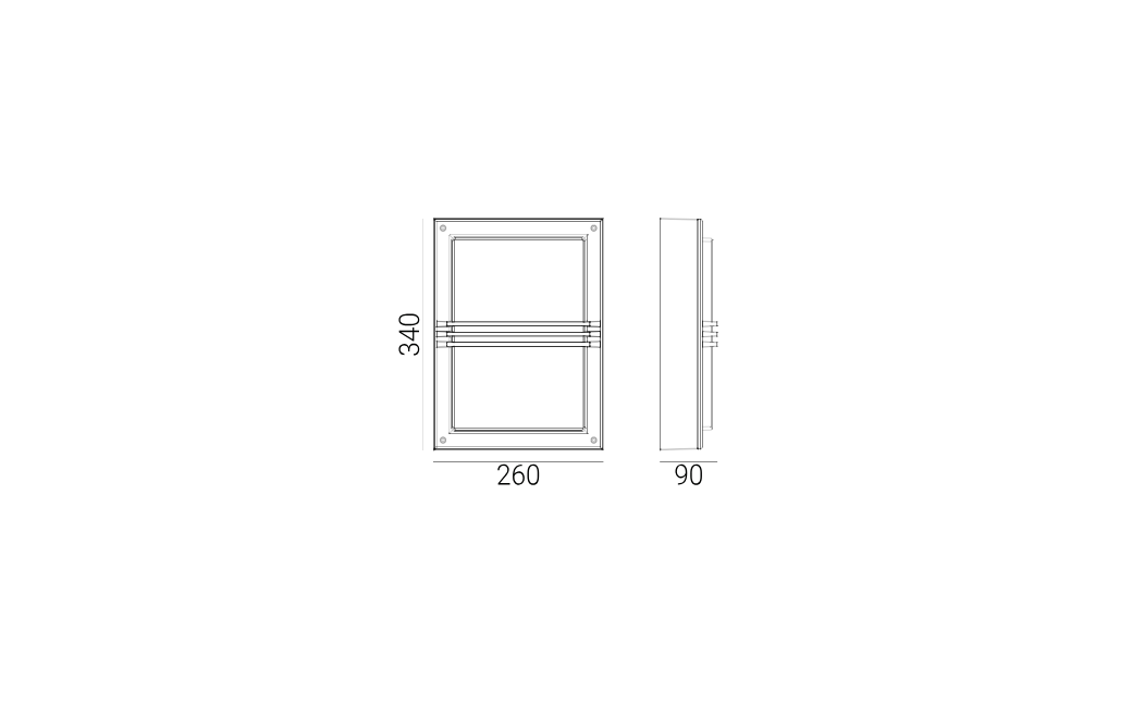 Norlys Nordkapp Kinkiet LED 10W 387lm IP65 Aluminium 1620AL